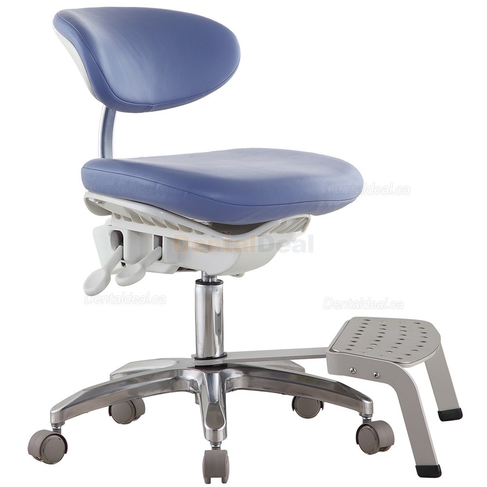 QIYUAN QY DS-PB1 Dental Operator Stool Chair Seat with Foot Base PU Leather